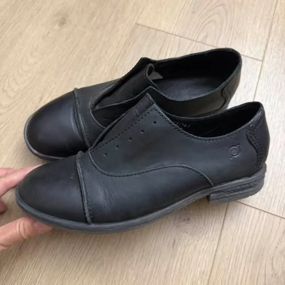 Børn Black Leather Oxford Shoes size 6.5 women’s or eu 37